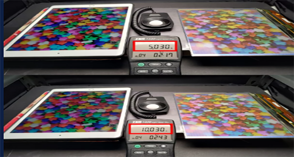 So sánh độ tương phản hình ảnh của màn hình LCD và E link ChLCD