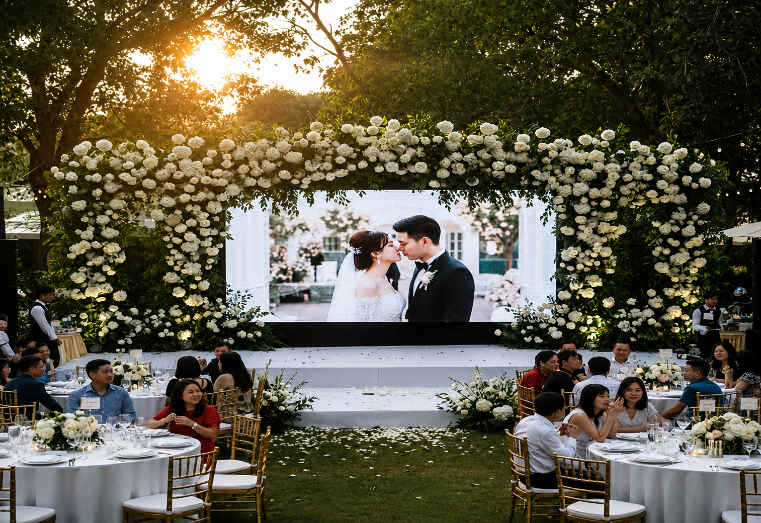 led tiệc cưới
