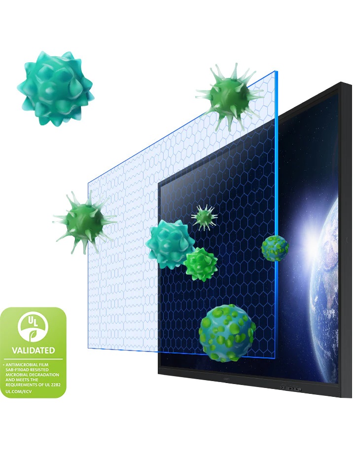 màn hình tương tác có khả năng hạn chế mạnh mẽ sự phát triển của vi khuẩn