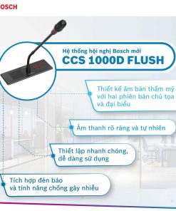 Hệ thống Thống Hội Nghị Bosch CCS 1000 D FLUSH – Giải Pháp Thảo Luận Kỹ Thuật Số Tích Hợp